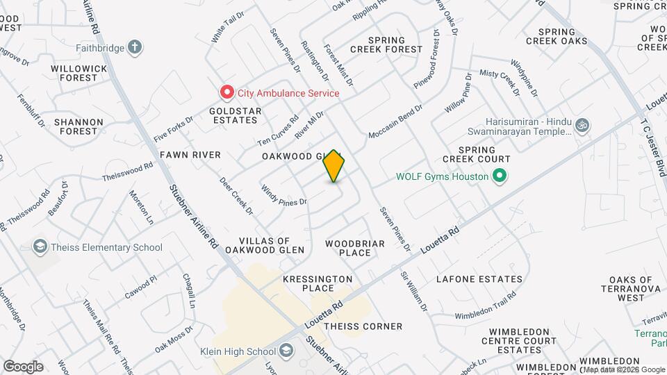 17119 Mellow Ridge Dr Mapa y Detalles de la Ubicación