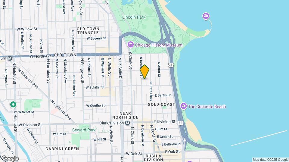 1415 N Dearborn St, Unit #C4 Map and Location Details