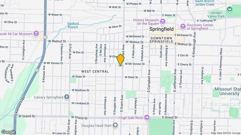 615 S Grant Ave Map and Location Details