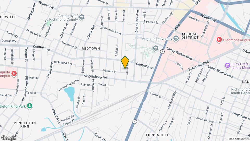 1325 Laurel St Map and Location Details