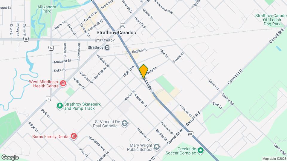 206 Caradoc St S Map and Location Details