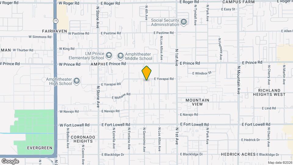 404 E Yavapai Rd Mapa y Detalles de la Ubicación