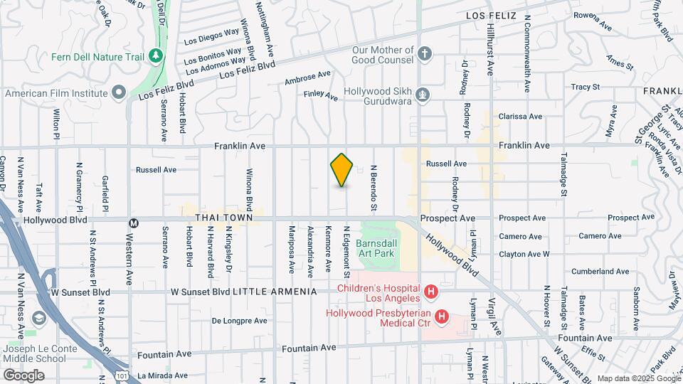 1743 N Edgemont St Map and Location Details