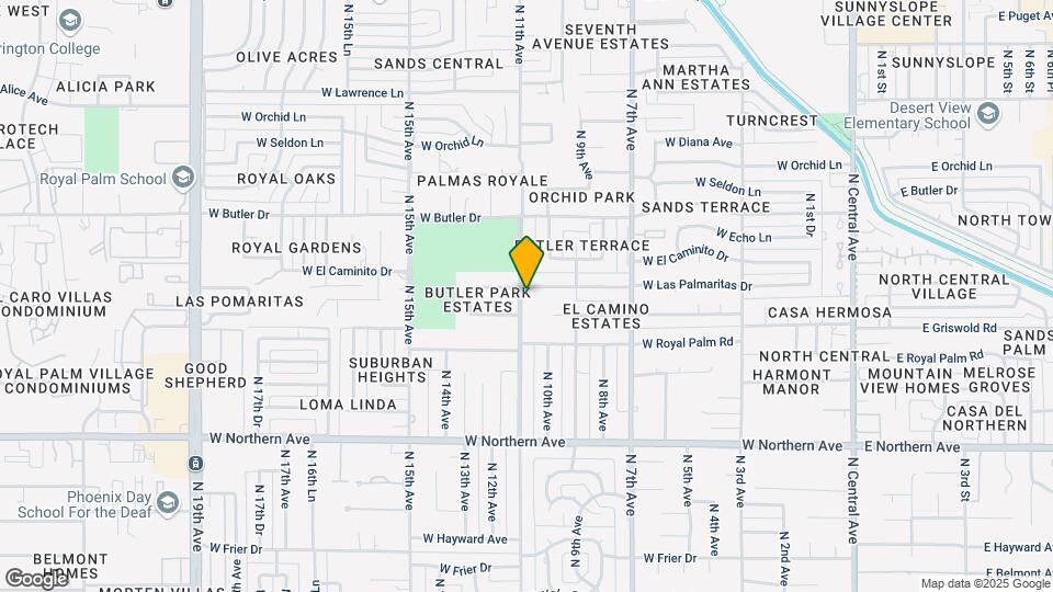 1021 W Las Palmaritas Dr Map and Location Details