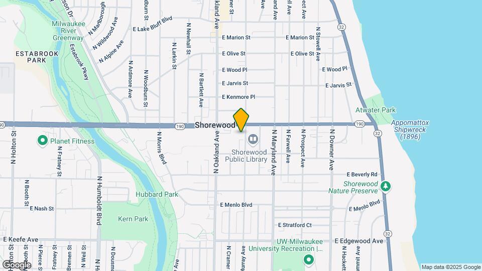 Shorewood East Apartments Map and Location Details