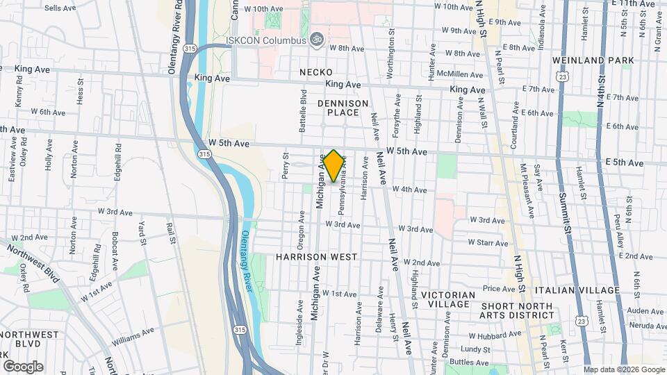 389 W 4th Ave Mapa y Detalles de la Ubicación