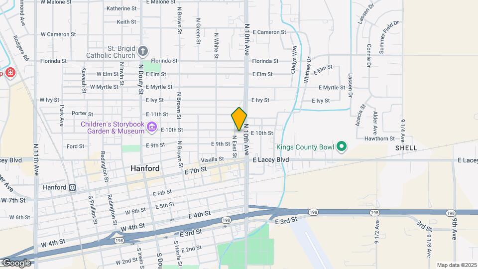 605 E 10th St Map and Location Details