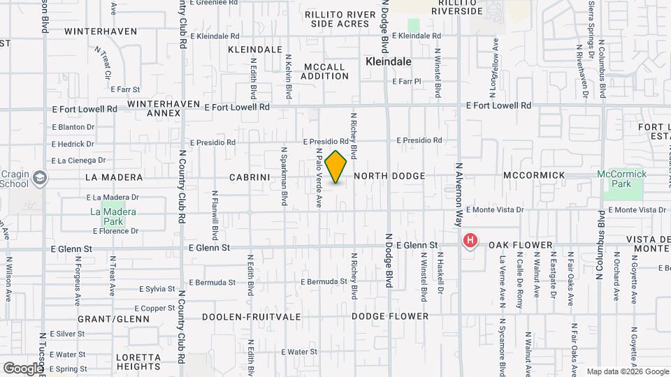 3536 E Blacklidge Dr Map and Location Details