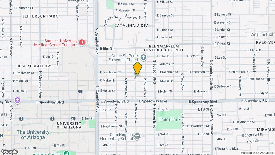 1330 N Wilson Ave Mapa y Detalles de la Ubicación
