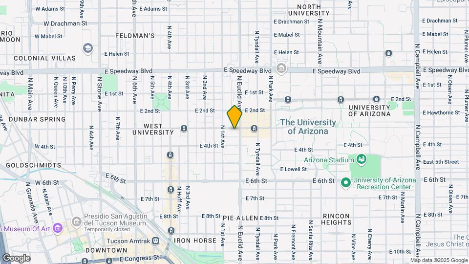 732 E University Blvd Map and Location Details