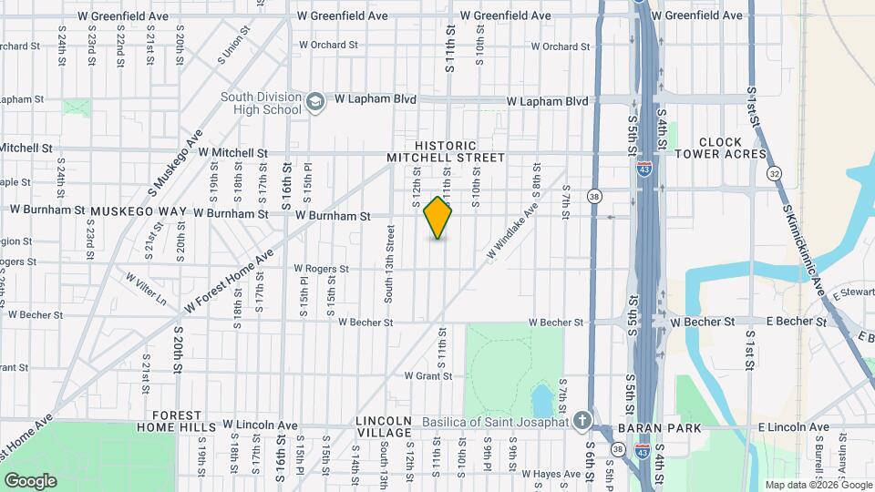 1951 S 11th St Map and Location Details