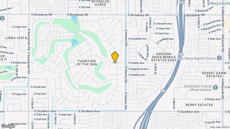 8307 E Pueblo Ave Map and Location Details