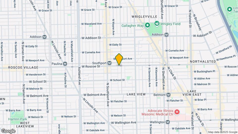 1301 W Roscoe Street Map and Location Details