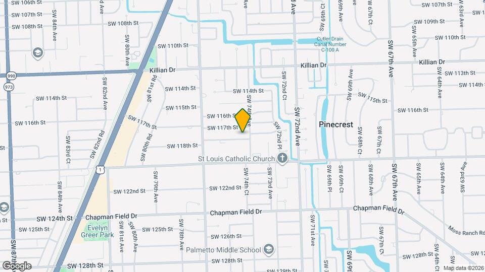 7425 SW 118th St Map and Location Details
