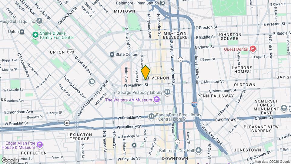 809 Park Ave Map and Location Details