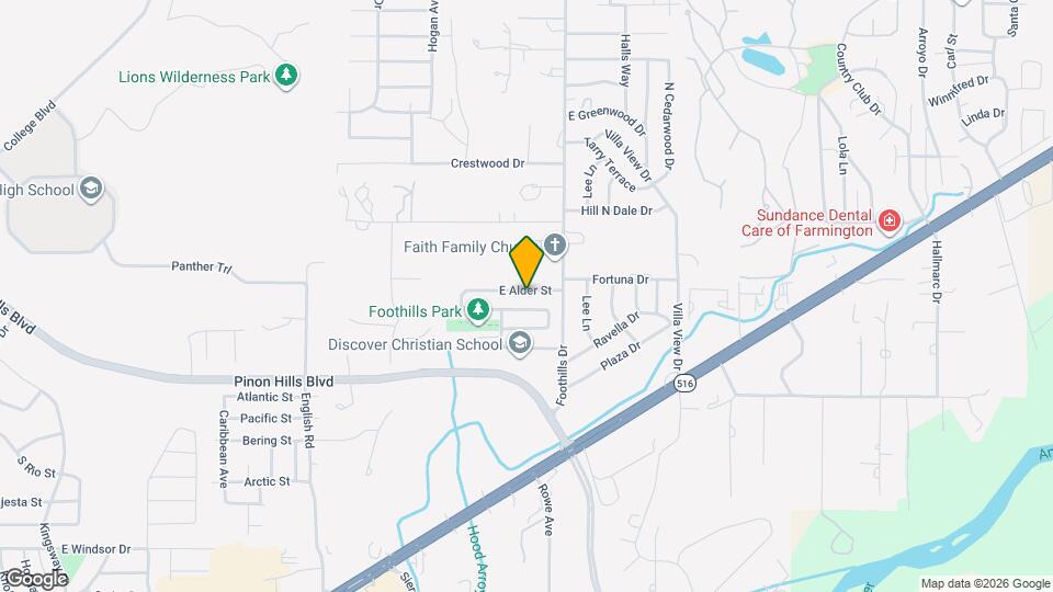 5525 E Alder St Map and Location Details
