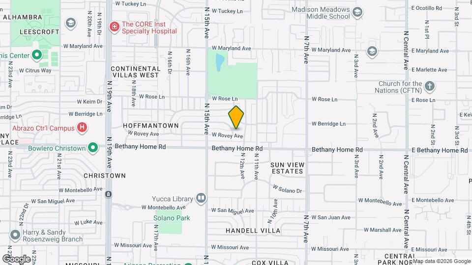 1216 W Rovey Ave Map and Location Details