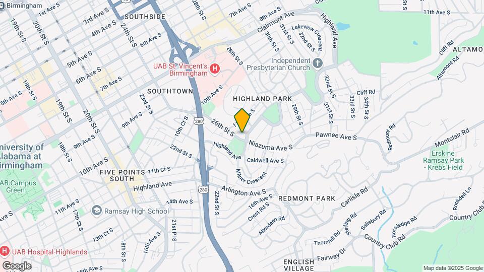 2600 Highland Ave S Mapa y Detalles de la Ubicación