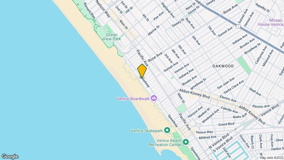 421 Ocean Front Walk Map and Location Details