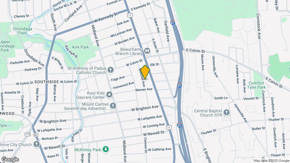 243 Webster Ave Map and Location Details