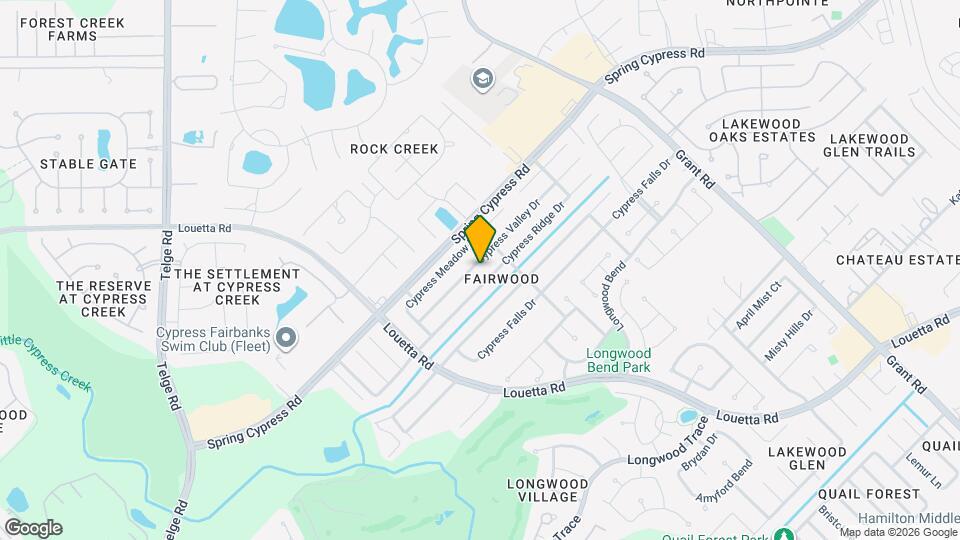 14523 Cypress Valley Dr Map and Location Details