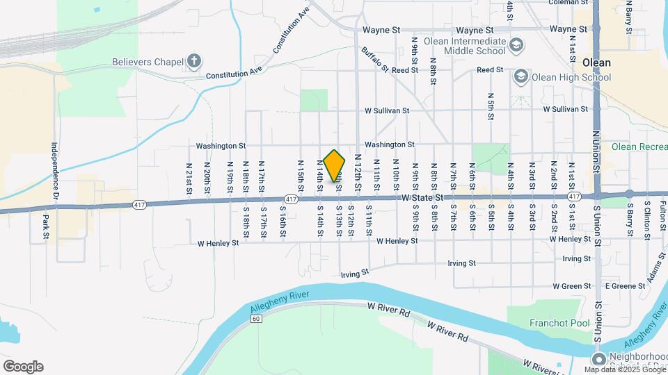 109 N 13th St, Unit Upper Map and Location Details