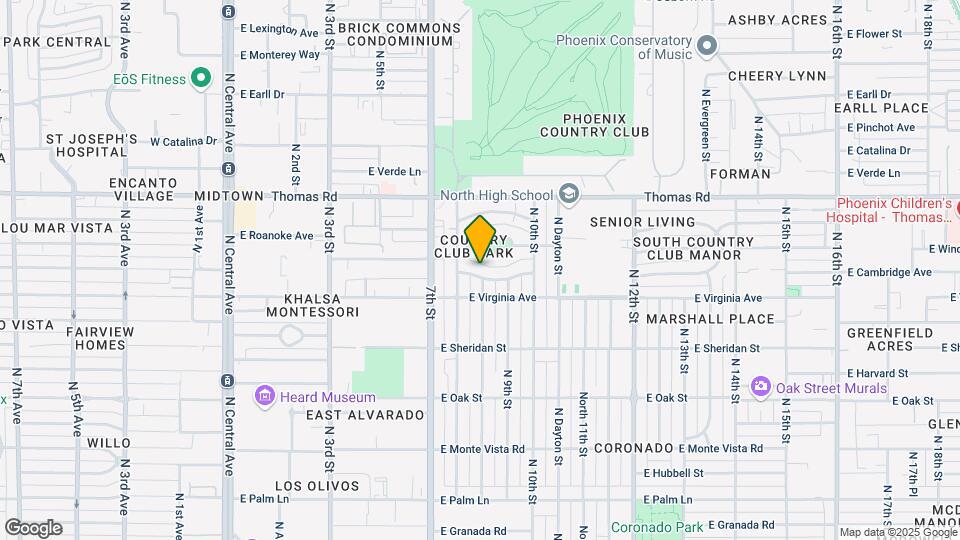 820 E Cambridge Ave Map and Location Details