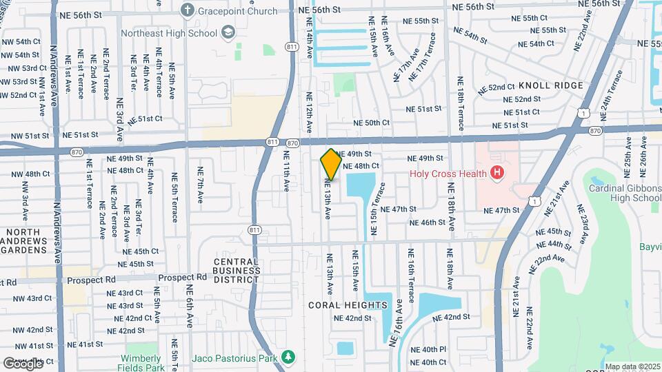 4810 NE 13th Ave Map and Location Details