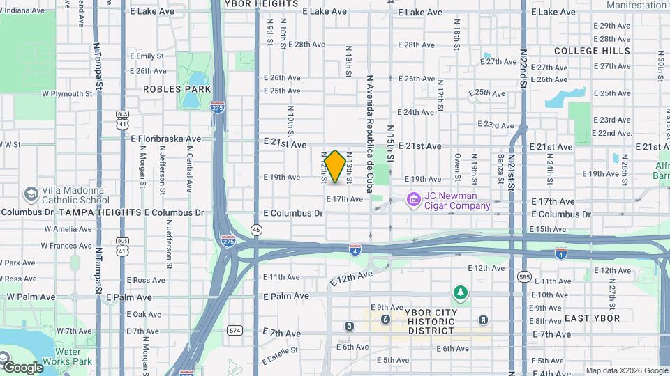 1207 E 18th Ave, Unit #2 Map and Location Details