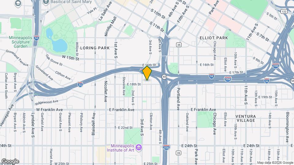 310 E 18th St Map and Location Details