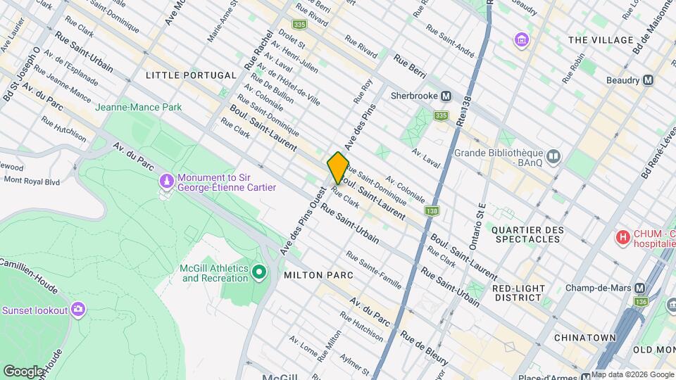 3687 Clark Rue Map and Location Details