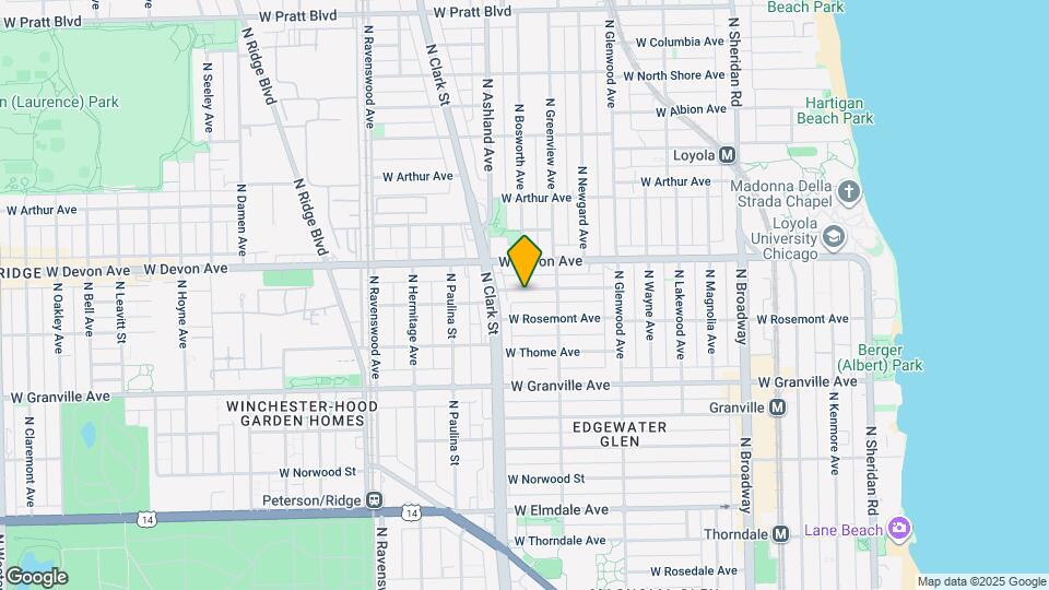 1531 W Highland Ave Map and Location Details