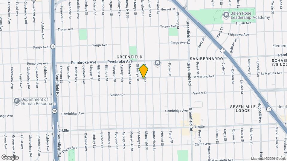 19503 Mansfield St Map and Location Details