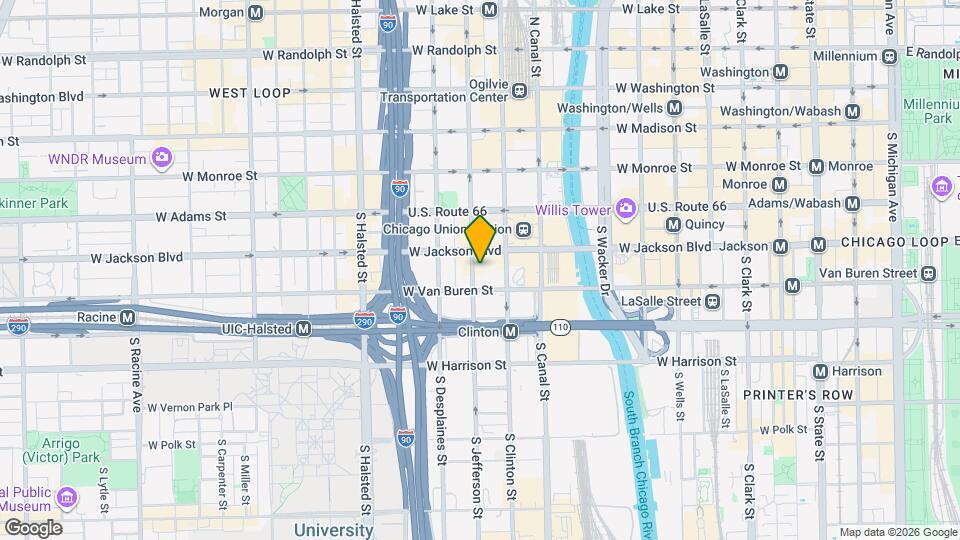 321 S Jefferson St Map and Location Details