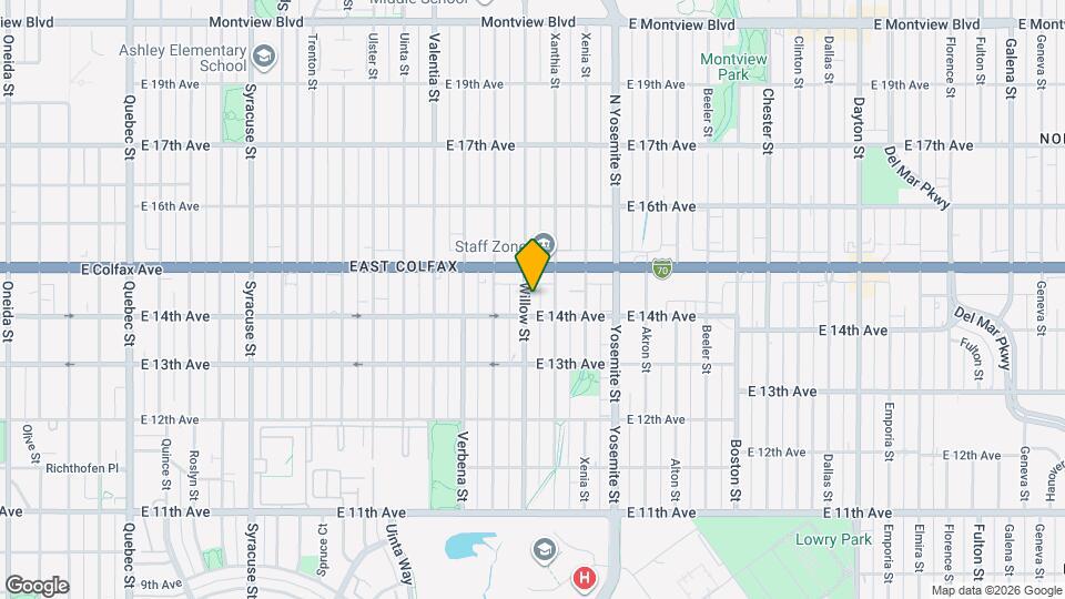 1416 Willow St Map and Location Details