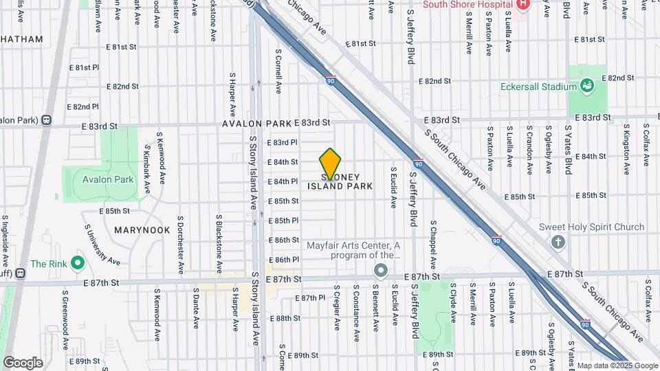 1745 E 84th Pl Map and Location Details