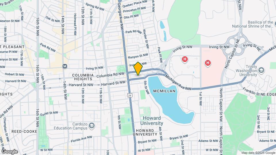 519 Harvard St NW, Unit 103 Map and Location Details