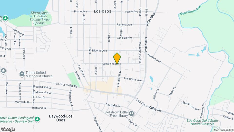 1189 Santa Ynez Ave Map and Location Details
