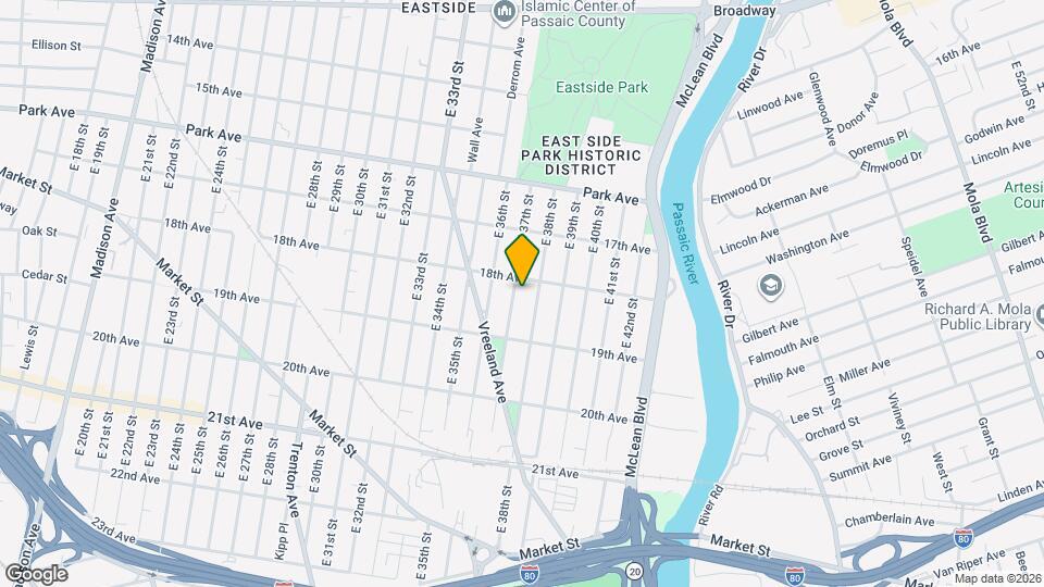 383 E 37th St Map and Location Details