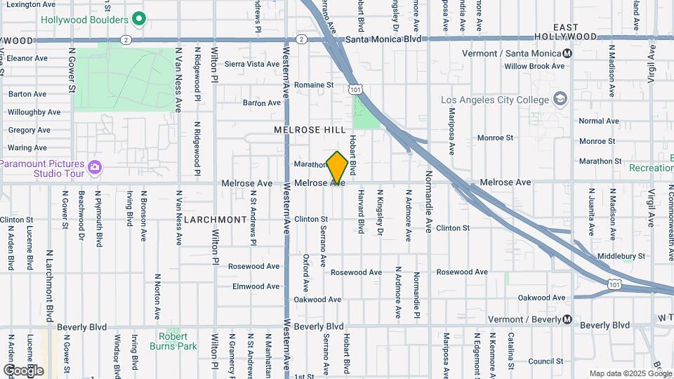 655 N Hobart Blvd Map and Location Details