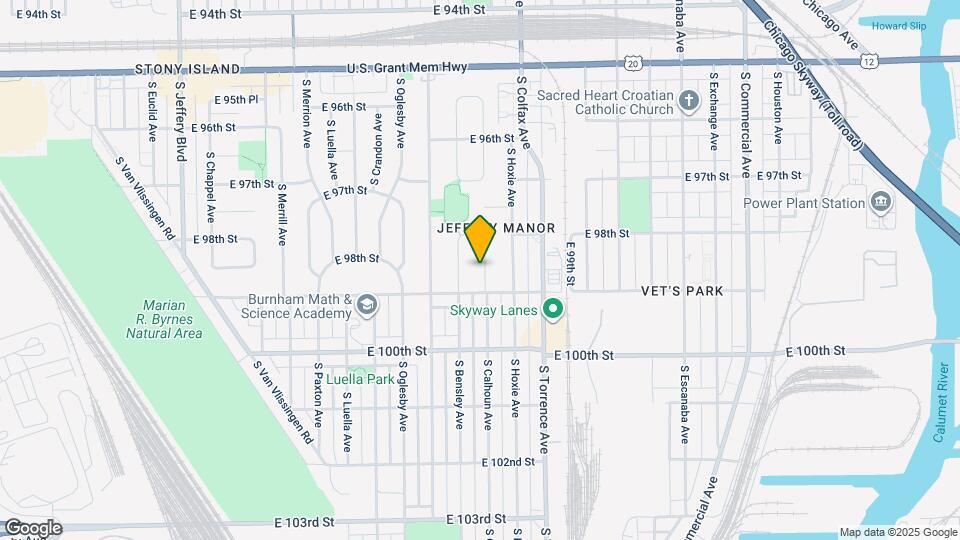 9842 S Calhoun Ave Map and Location Details