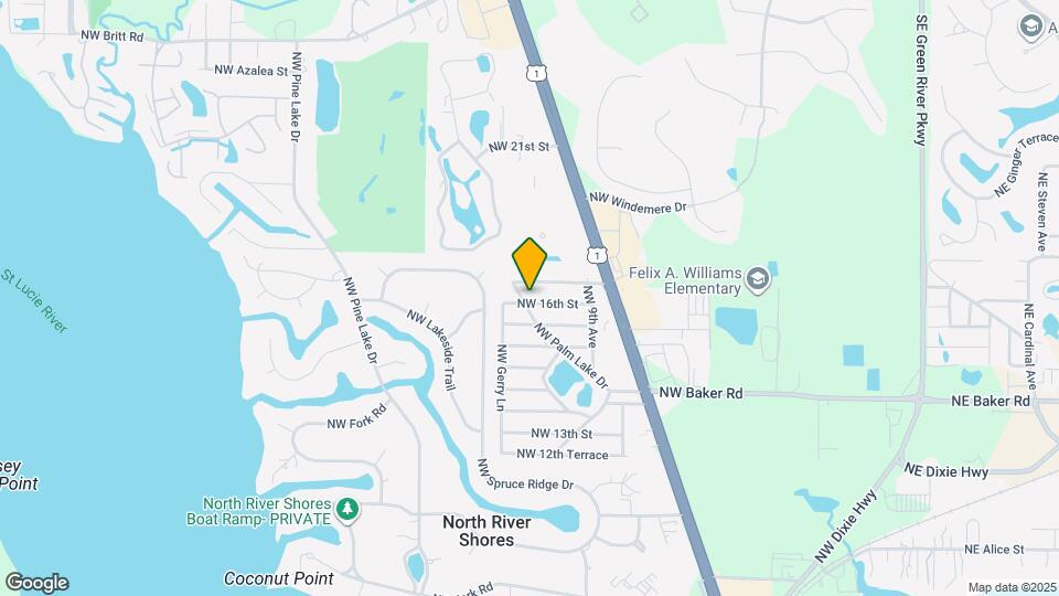 1681 NW Palm Lake Dr Map and Location Details