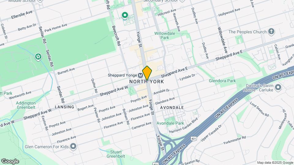 4798 Yonge St Map and Location Details