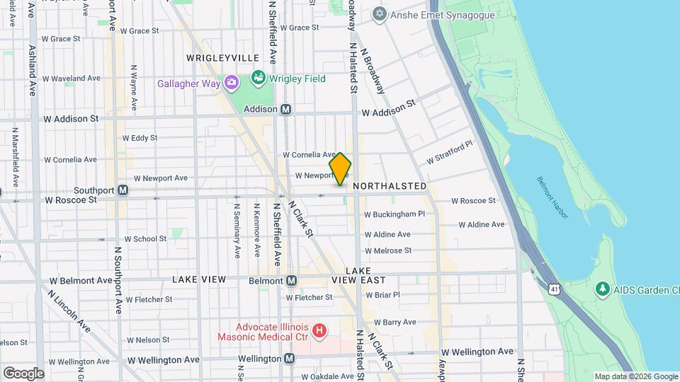 824 W Roscoe St, Unit 2 Map and Location Details