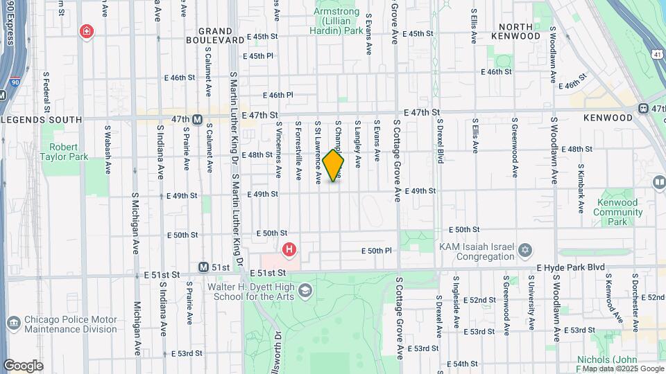 4850 S Champlain Ave Map and Location Details