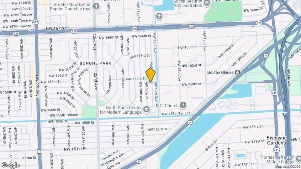 15920 NW 17th Ct Map and Location Details