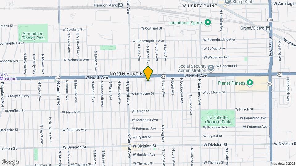 1537 N Linder Ave Map and Location Details