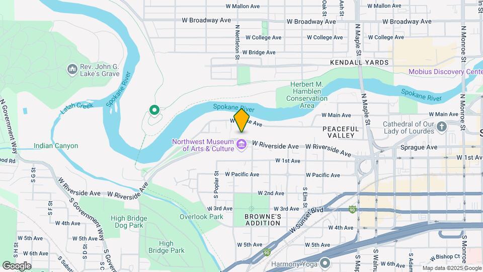 2222 W Riverside Ave Mapa y Detalles de la Ubicación