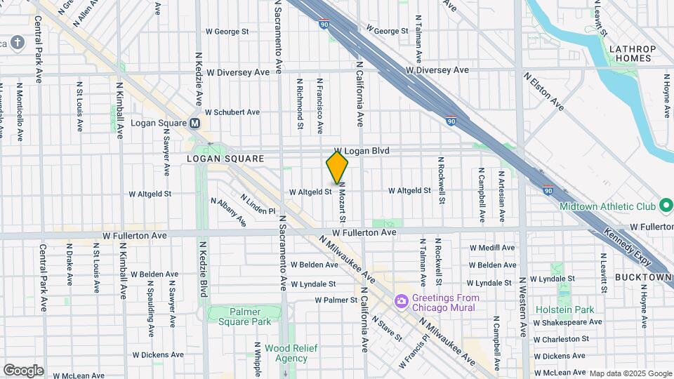2500 N Mozart St Map and Location Details