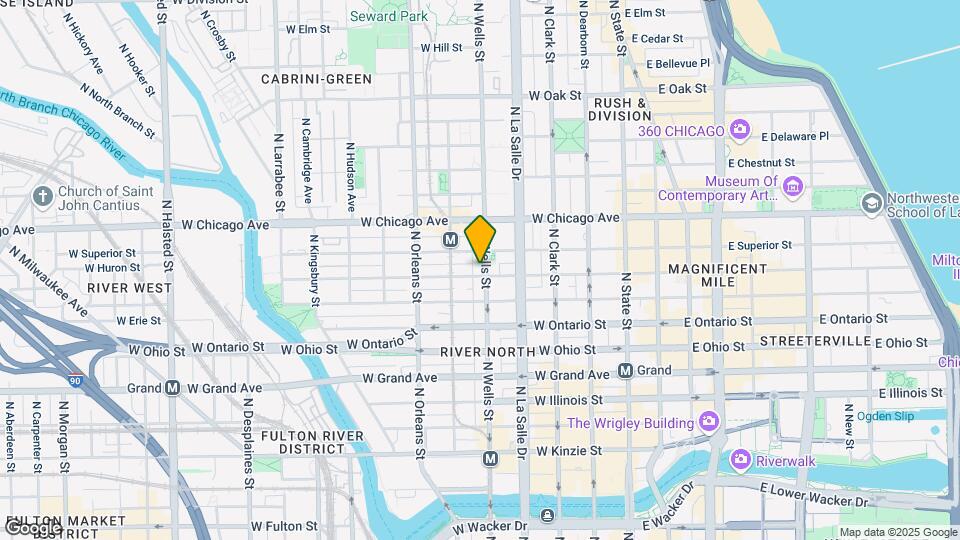 702 N Wells St, Unit 1505 Mapa y Detalles de la Ubicación
